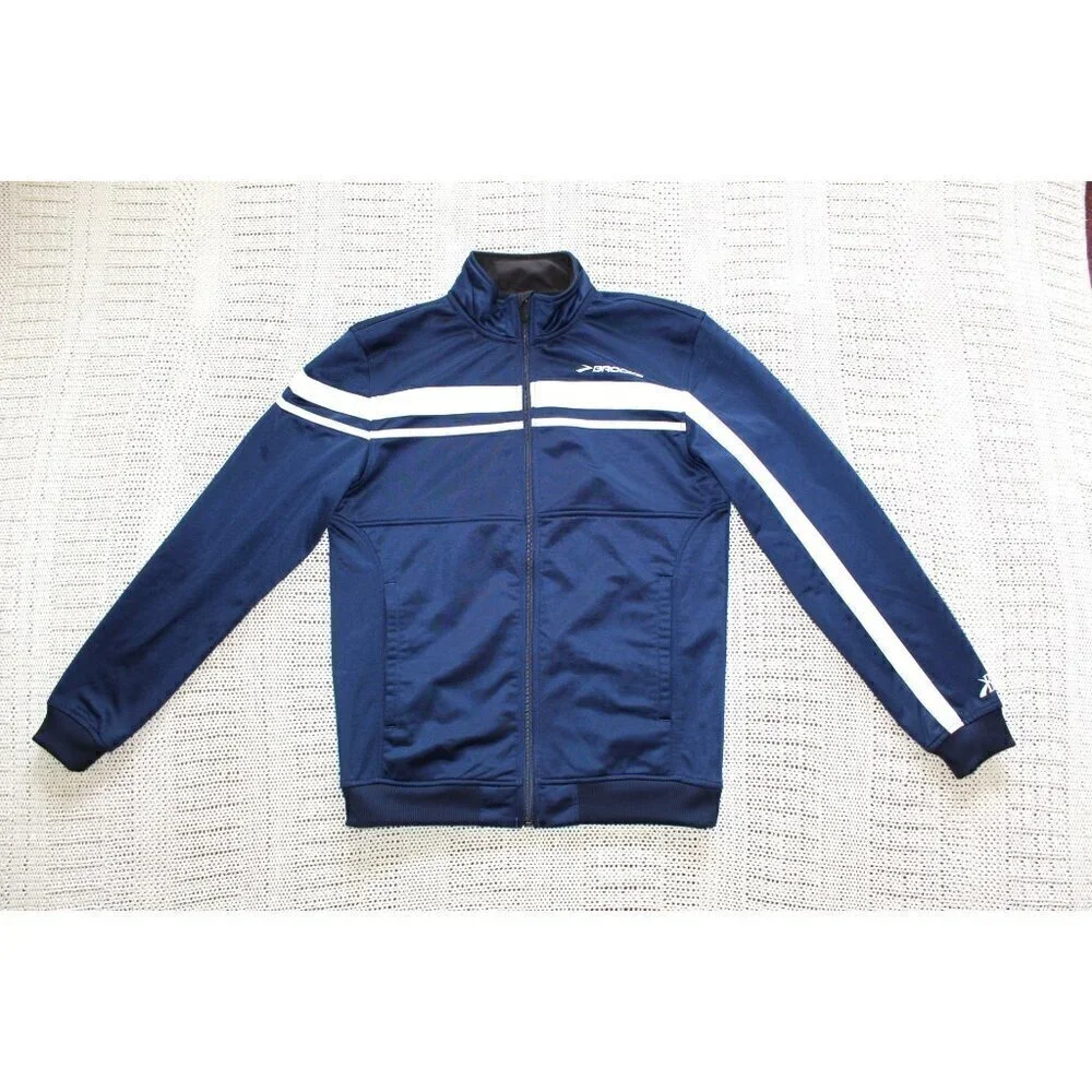 Brooks Equilibrium Technology Tienken II Mens Jacket Navy Blue Size Small Zip up